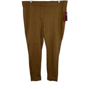 Style & Co Woman Ponte Legging 18W 18 Tobacco Mid Rise Comfortable Waist New